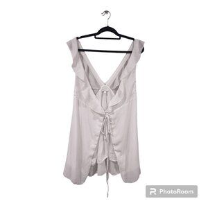 American Eagle Don't Ask Why White Ruffle Vest One Size Fits Most